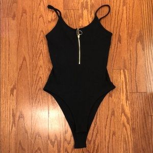 Black Zipup Bodycon